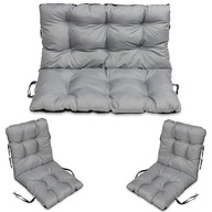 RATTAN nábytkové podsedáky 100X60X50 sada 2+1 OCEL