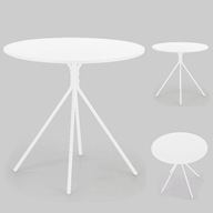 Kuchynský stôl malý okrúhly 80cm FONDI White Halmar