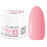 Claresa Rubber Gel Builder Stavebný gél na predlžovanie nechtov 4 12g Claresa Rubber Gel Builder Stavebný gél na predlžovanie nechtov 4 12g