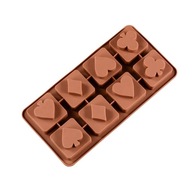 Silikónová forma na pečenie na 3D karty, poker Silikónová forma na pečenie na 3D karty, poker