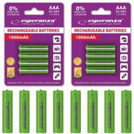 BATÉRIE R3 AAA 1000mAh ESPERANZA x 8 BATÉRIE R3 AAA 1000mAh ESPERANZA x 8