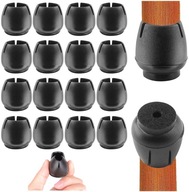 16x PLSTENÉ NÁHRY NÔH STOLIČKA 17-21mm ČIERNA GUMA NÁHRY 16x PLSTENÉ NÁHRY NÔH STOLIČKA 17-21mm ČIERNA GUMA NÁHRY