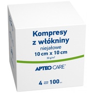 Nesterilné obklady z netkanej textílie, 10 cm x 10 cm, 100 kusov Nesterilné obklady z netkanej textílie, 10 cm x 10 cm, 100 kusov