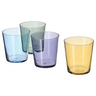 POHÁRE 4 ks, sklo RÔZNE FARBY 300 ml IKEA POHÁRE 4 ks, sklo RÔZNE FARBY 300 ml IKEA