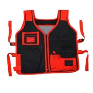 Multi Pocket Vest Tool Vesta Pracovná vesta Červená Čierna Multi Pocket Vest Tool Vesta Pracovná vesta Červená Čierna