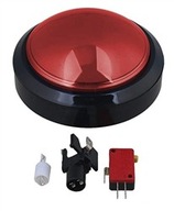 BIG Push button monost. 3A/250V ČERVENÁ, podsvietenie 12V BIG Push button monost. 3A/250V ČERVENÁ, podsvietenie 12V