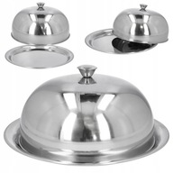 TANIER s tienidlom, elegantný podnos, oceľový tanier, servírovacie tienidlo, priemer 26 cm TANIER s tienidlom, elegantný podnos, oceľový tanier, servírovacie tienidlo, priemer 26 cm