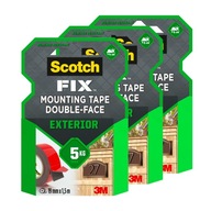 Vonkajšia obojstranná montážna páska Scotch-Fix 19 mm x 1,5 m 3 kusy Vonkajšia obojstranná montážna páska Scotch-Fix 19 mm x 1,5 m 3 kusy