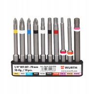 WURTH PH PZ TORX AW SADA BITOV PRE PÁS 70 mm WURTH PH PZ TORX AW SADA BITOV PRE PÁS 70 mm