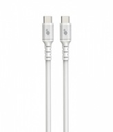 USB C - USB C kábel 1 m, biely silikón USB C - USB C kábel 1 m, biely silikón