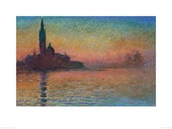 Umelecká tlač Claude Monet Západ slnka v Benátkach 80x60 cm Umelecká tlač Claude Monet Západ slnka v Benátkach 80x60 cm