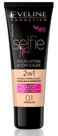 EVELINE SELFIE TIME 2V1 Foundation 01 PORCELÁN 30ml EVELINE SELFIE TIME 2V1 Foundation 01 PORCELÁN 30ml
