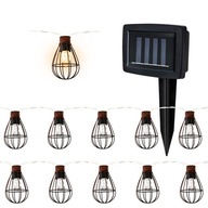 SLNEČNÉ ZÁHRADNÉ GARLANDY 10 KS LED ŽIAROVKY SLNEČNÉ ZÁHRADNÉ GARLANDY 10 KS LED ŽIAROVKY