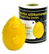 Silikónová forma na sviečku Vajíčko s kvetmi 6cm