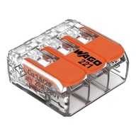 Rýchlospojka COMPACT konektor 3x DRÔT + KÁBEL 3x4 50 ks. WAGO Rýchlospojka COMPACT konektor 3x DRÔT + KÁBEL 3x4 50 ks. WAGO
