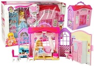 Rozšíriteľný domček pre bábiky Blonde Bábika s príslušenstvom Kuchynská toaleta Sy