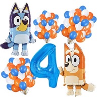BLUEY BINGO SADA BALÓNOV NA DEKORACIU 4. NARODENINY 33KS BLUEY BINGO SADA BALÓNOV NA DEKORACIU 4. NARODENINY 33KS