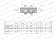 Palcová predelová hydraulická armatúra BB 3/8" BSP s poistnou maticou (XSV) W Palcová predelová hydraulická armatúra BB 3/8" BSP s poistnou maticou (XSV) W