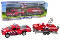 Terénne auto Maritime Guard s motorovým člnom Red Dz