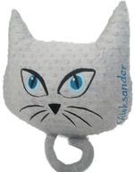 Vankúš Minky Cat s názvom mačiatko HAFT darček Vankúš Minky Cat s názvom mačiatko HAFT darček