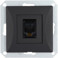 Internetová zásuvka LAN RJ45 8-PIN OPAL čierna MAT Internetová zásuvka LAN RJ45 8-PIN OPAL čierna MAT
