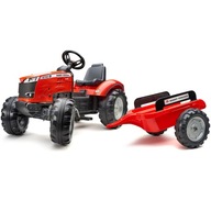 Červený pedálový traktor FALK Massey Ferguson