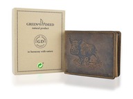 Hnedá kožená poľovnícka peňaženka - Kanec D01