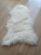 Prírodná ovčia koža 105-120cm biela / krémová