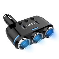 TEE SPLITTER 3 ZAPAĽOVACIE ZÁSUVKY 2x USB TEE SPLITTER 3 ZAPAĽOVACIE ZÁSUVKY 2x USB