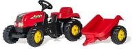 Red Kid Ride-on pedálový traktor s prívesom