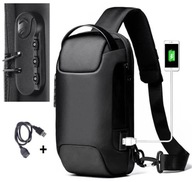 Batoh v páse uzavretý šifrovaným zipsom Jedna taška cez rameno USB + kábel Batoh v páse uzavretý šifrovaným zipsom Jedna taška cez rameno USB + kábel