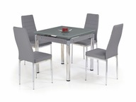 Rozťahovací stôl KENT sivý, chrómovaná oceľ