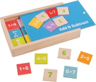 Puzzle z drevených blokov PRIDAŤ a ODČÍTAŤ Puzzle z drevených blokov PRIDAŤ a ODČÍTAŤ