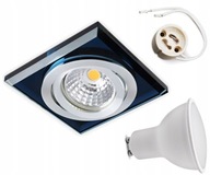 Súprava štvorcového skleneného halogénového očka + LED GU10 Súprava štvorcového skleneného halogénového očka + LED GU10