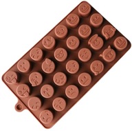 Silikónová forma na čokolády, emotikony, ikona emoji Silikónová forma na čokolády, emotikony, ikona emoji