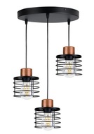 STROPNÉ ZÁVESNÉ LAMPA, NASTAVITEĽNÁ GUĽA, 3X PRUŽINA