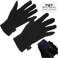 Čierne fleecové dámske rukavice BELTIMORE