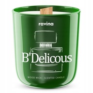 Tradičná sójová vonná sviečka s dreveným knôtom Ravina Be Delicious