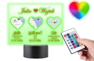 Soška Darček na Valentína 3D LED Plexido Soška Darček na Valentína 3D LED Plexido