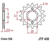 JT JTF430.13 PREDNÉ OZUBENÉ KOLO JT JTF430.13 PREDNÉ OZUBENÉ KOLO
