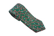 Pánska kravata s paličkami na lízanky GREEN CHRISTMAS Štedrý večer