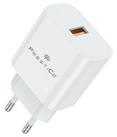 Rýchla nástenná nabíjačka 22,5 W USB QC 3.0 Prestico Quick Charge 3.0 Rýchla nástenná nabíjačka 22,5 W USB QC 3.0 Prestico Quick Charge 3.0