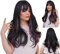 Syntetická parochňa DARK BROWN s ružovým melírom SARA Syntetická parochňa DARK BROWN s ružovým melírom SARA