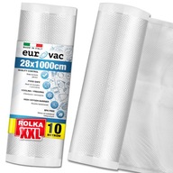 Vrúbkovaná FÓLIA na vákuovú zváračku RUKÁV 28cm ROL XXL 10m 28x1000 Vrúbkovaná FÓLIA na vákuovú zváračku RUKÁV 28cm ROL XXL 10m 28x1000