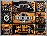 Harley Davidson magnety na chladničku 9 kusov darček