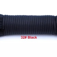 Paracord lano, čierne, 30 metrov