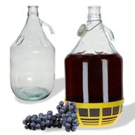 Balónová sklenená fľaša na víno demižón galón 5L