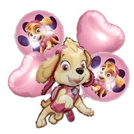 Veľký fóliový balón Skye Paw Patrol narodeninové ružové darčekové balóny 5 ks Veľký fóliový balón Skye Paw Patrol narodeninové ružové darčekové balóny 5 ks
