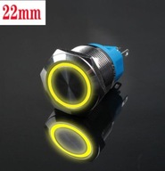 SPDT On-On tlačidlový spínač kovový 22mm LED 12V 24V bi SPDT On-On tlačidlový spínač kovový 22mm LED 12V 24V bi