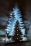 LED vianočný stromček sob vianočná dekorácia